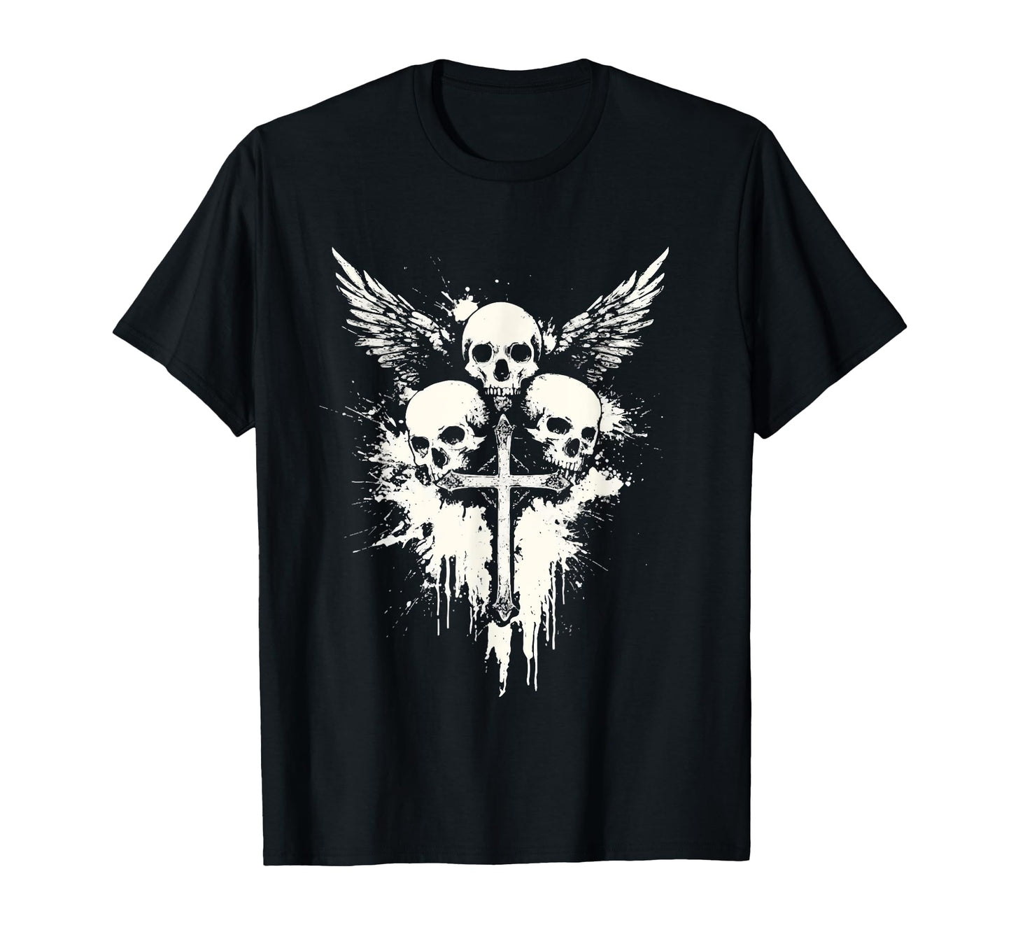 Skull Cross Goth Gothic Emo Alt T-Shirt - Streetwear Style for Adults - T-Shirt, Sweatshirt, Hoodie