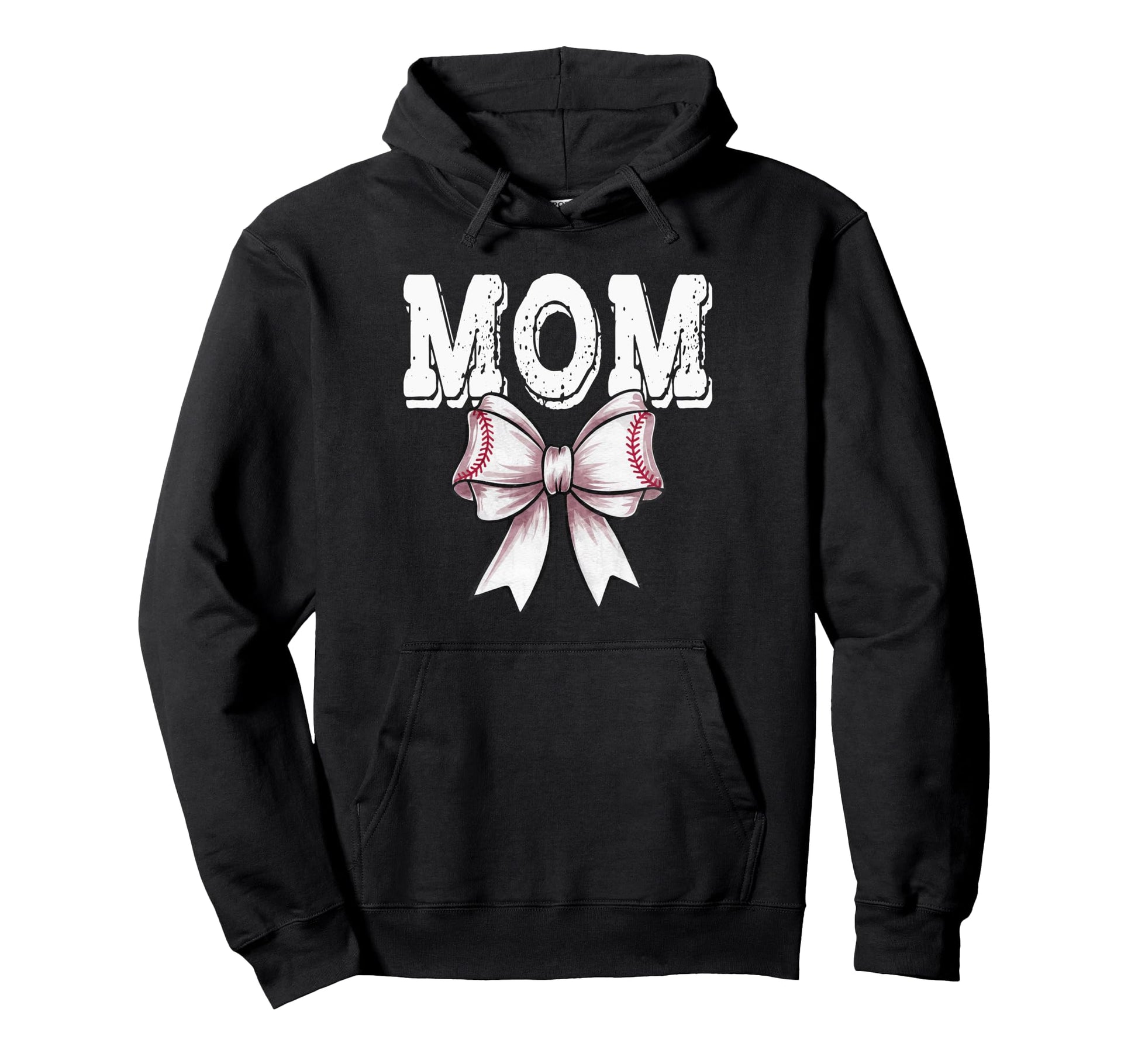 Coquette Baseball Bow Mom Sister Hoodie - Aesthetic Graphic Men Women - T-Shirt, Sweatshirt, Hoodie