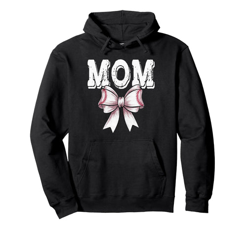 Coquette Baseball Bow Mom Sister Hoodie - Aesthetic Graphic Men Women - T-Shirt, Sweatshirt, Hoodie