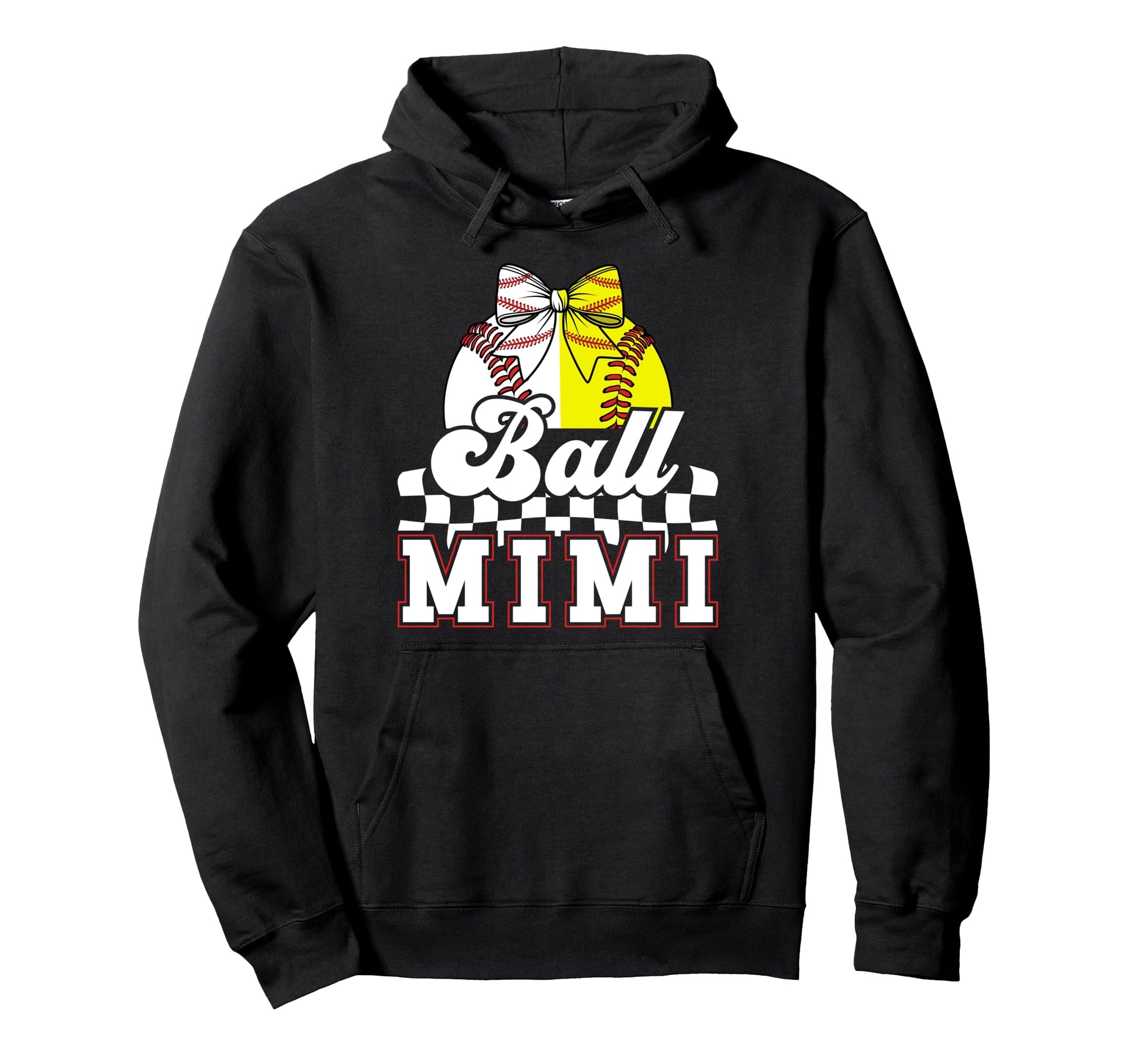 Ball Mimi Grandma Coquette Baseball Hoodie - Trendy Graphic for Adults - T-Shirt, Sweatshirt, Hoodie