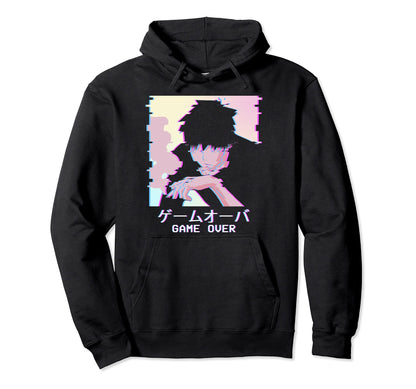Vaporwave Aesthetic Sad Anime Hoodie - Casual Everyday Wear for Adults - T-Shirt, Sweatshirt, Hoodie