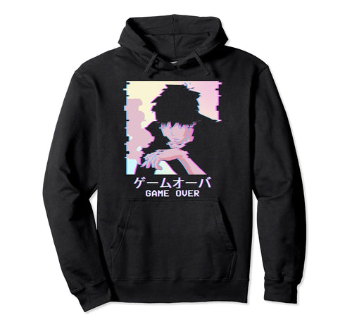 Vaporwave Aesthetic Sad Anime Hoodie - Casual Everyday Wear for Adults - T-Shirt, Sweatshirt, Hoodie