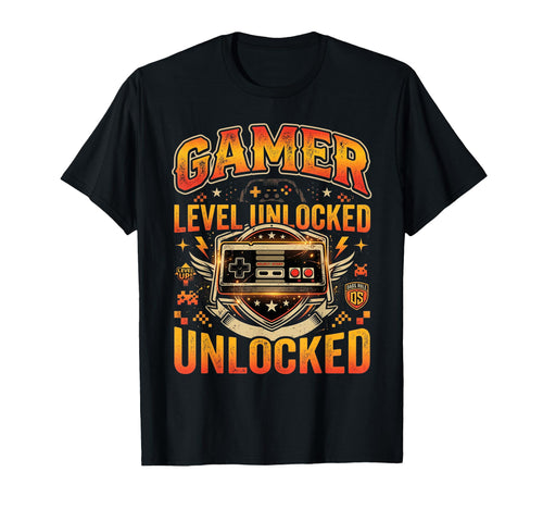 Gamer Level Unlocked Dad Squad T-Shirt - Custom Art Print for Adults - T-Shirt, Sweatshirt, Hoodie