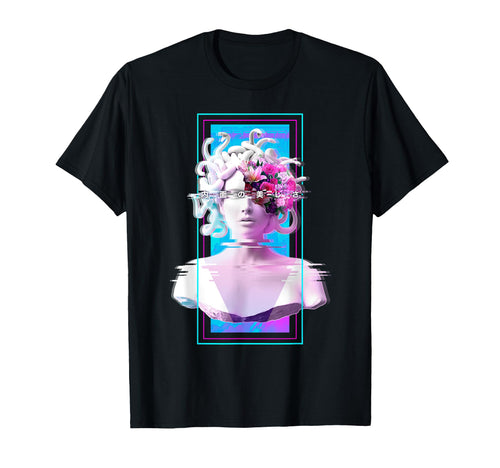 Vaporwave Medusa Aesthetic Statue T-Shirt - Aesthetic Graphic for Adults - T-Shirt, Sweatshirt, Hoodie