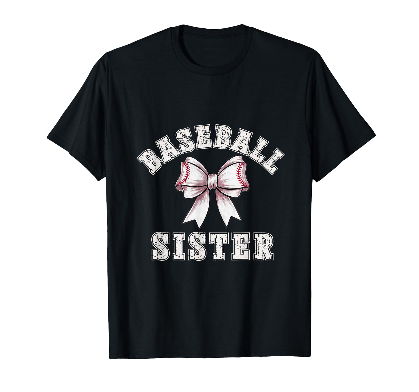 Coquette Baseball Sister Bow Game Day T-Shirt - Minimalist Print Men Women - T-Shirt, Sweatshirt, Hoodie