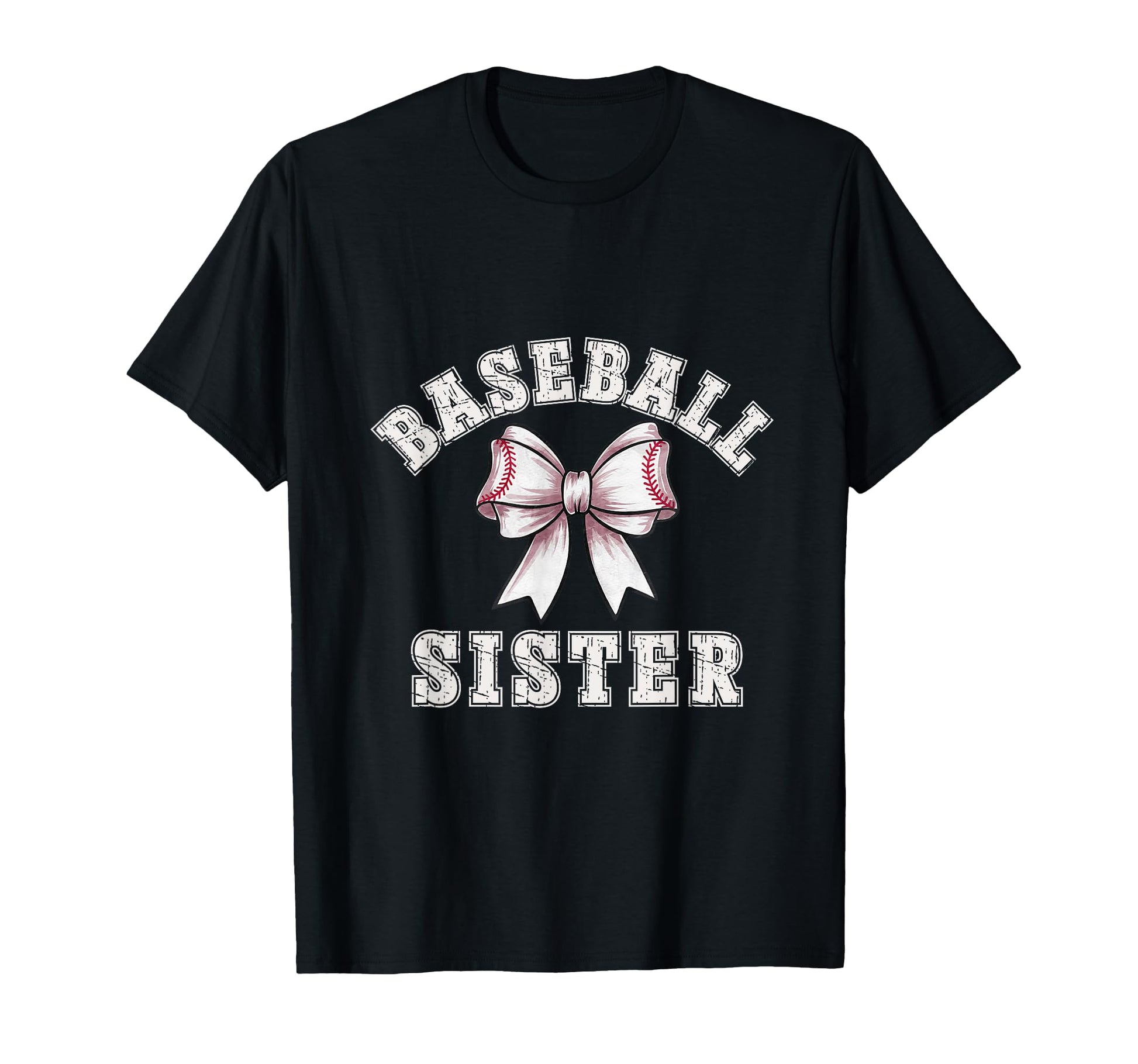 Coquette Baseball Sister Bow Game Day T-Shirt - Minimalist Print Men Women - T-Shirt, Sweatshirt, Hoodie