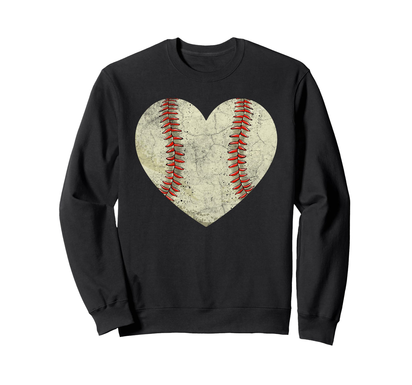 Baseball Heart Mom Dad Sports Sweatshirt - Novelty Apparel for Adults - T-Shirt, Sweatshirt, Hoodie