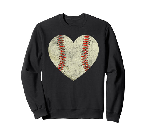 Baseball Heart Mom Dad Sports Sweatshirt - Novelty Apparel for Adults - T-Shirt, Sweatshirt, Hoodie