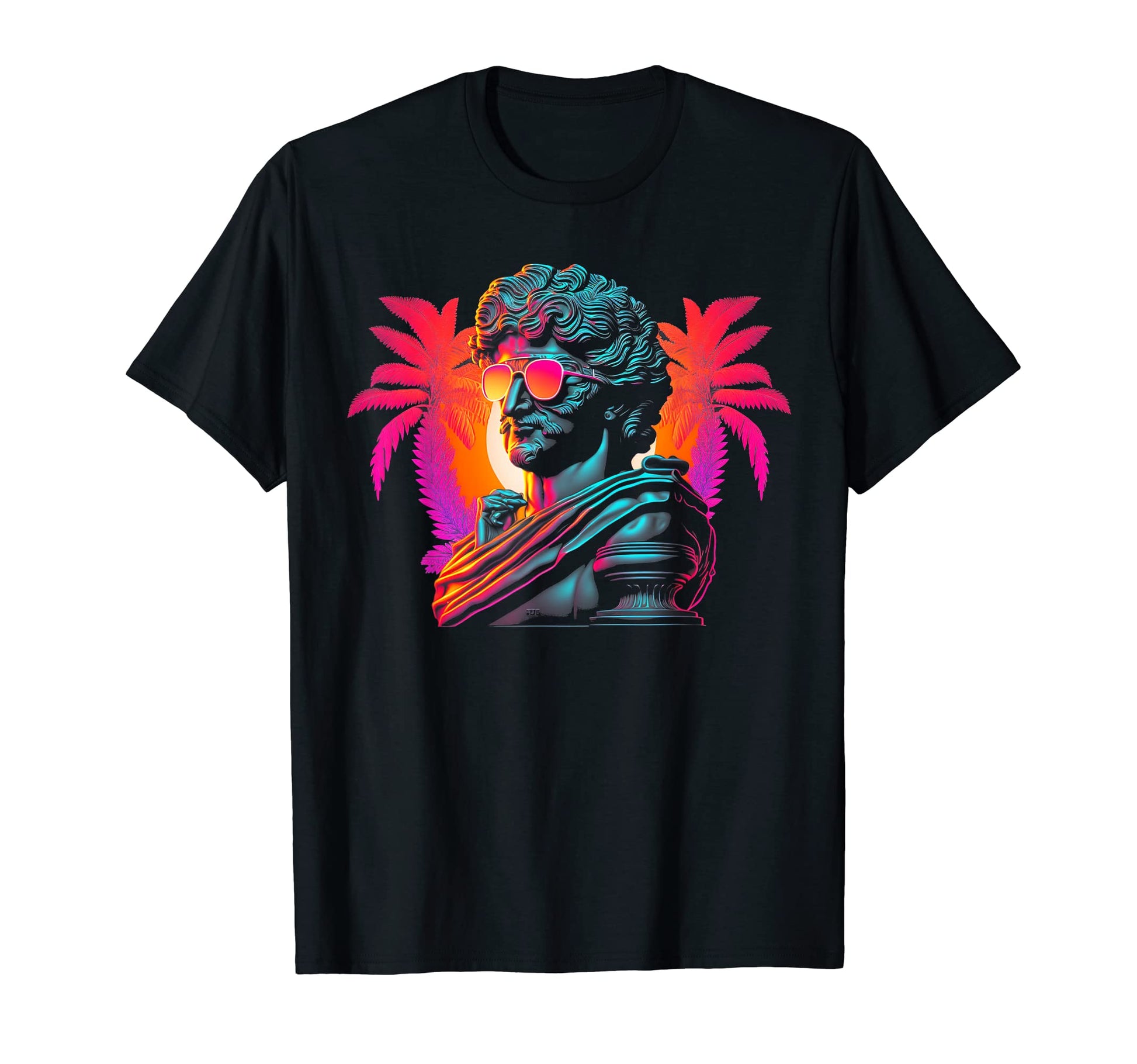 Greek Statue Vaporwave Retrowave T-Shirt - Fun Novelty Design Men Women - T-Shirt, Sweatshirt, Hoodie