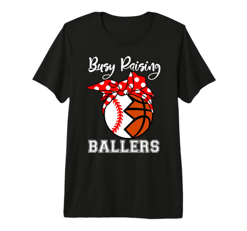 Busy Raising Ballers Funny Baseball T-Shirt - Trendy Graphic for Adults - T-Shirt, Sweatshirt, Hoodie