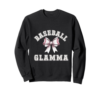 Coquette Baseball Glamma Bow Game Sweatshirt - Unique Graphic for Adults - T-Shirt, Sweatshirt, Hoodie