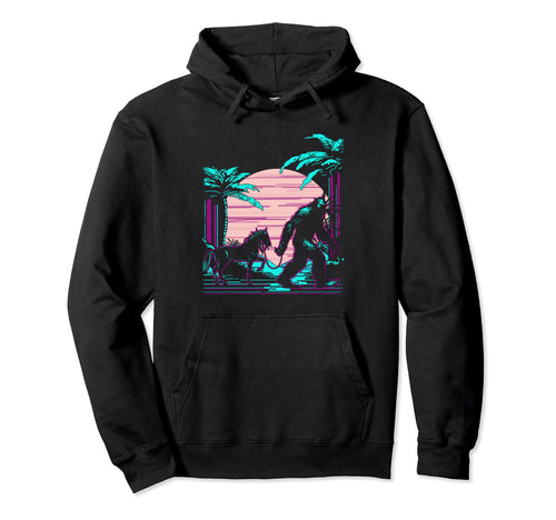 Bigfoot Vaporwave Aesthetic 90S Hoodie - Aesthetic Graphic Unisex - T-Shirt, Sweatshirt, Hoodie