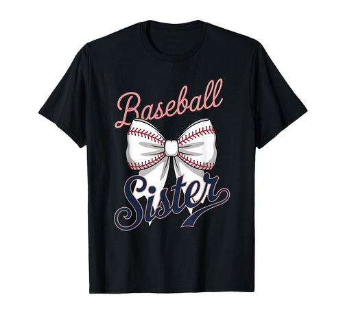 Baseball Sister Coquette Bow T-Shirt - Custom Art Print Men Women - T-Shirt, Sweatshirt, Hoodie