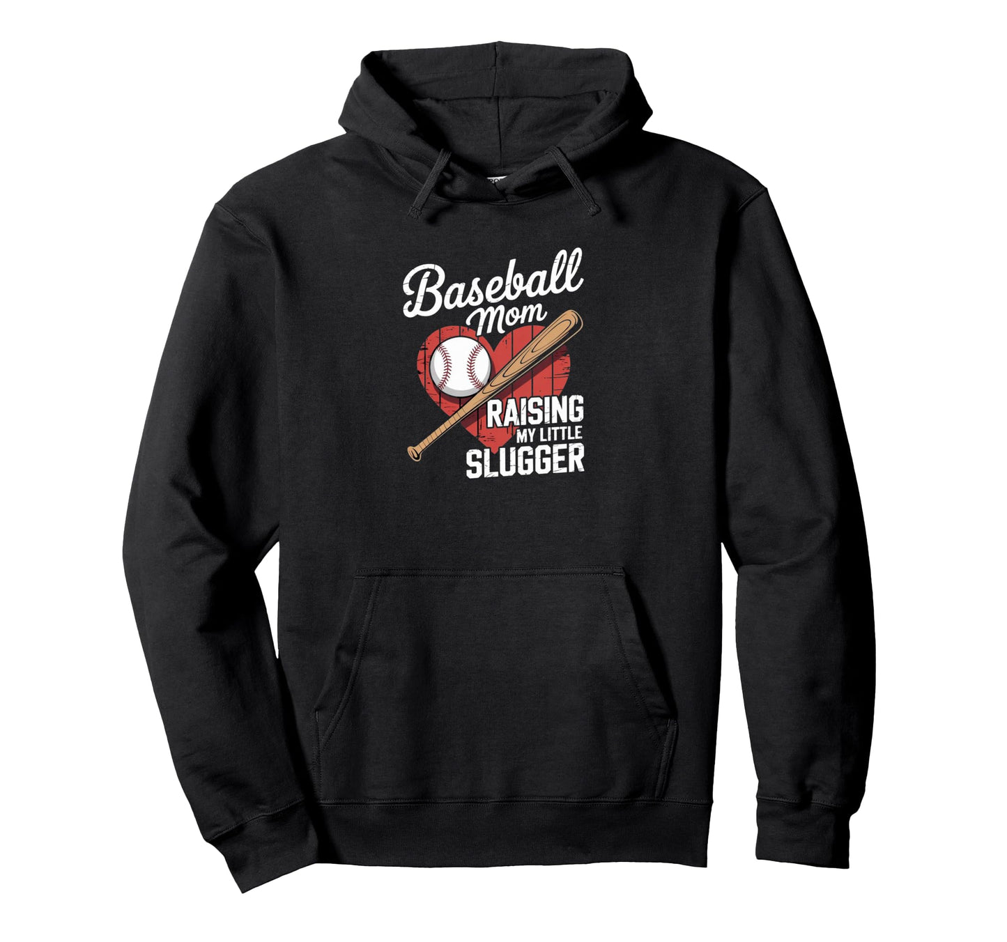 Baseball Mother Raising My Young Hoodie - Minimalist Print for Adults - T-Shirt, Sweatshirt, Hoodie