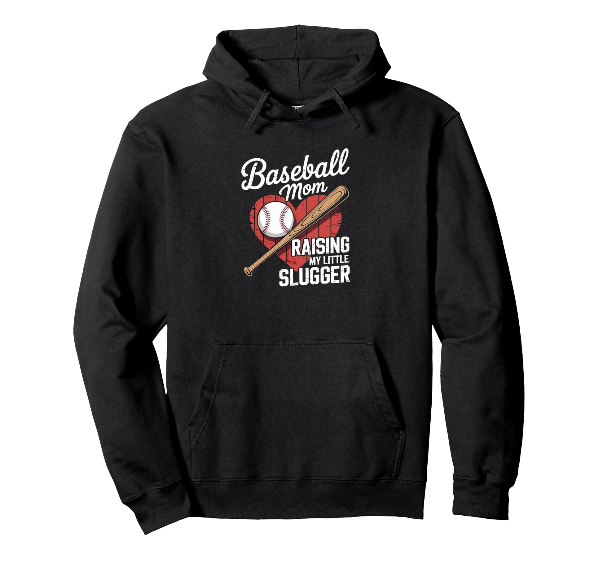 Baseball Mother Raising My Young Hoodie - Minimalist Print for Adults - T-Shirt, Sweatshirt, Hoodie