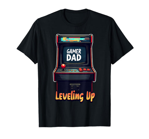 Fathers Day Gift Gamer Dad Leveling Up T-Shirt - Graphic Print Unisex - T-Shirt, Sweatshirt, Hoodie