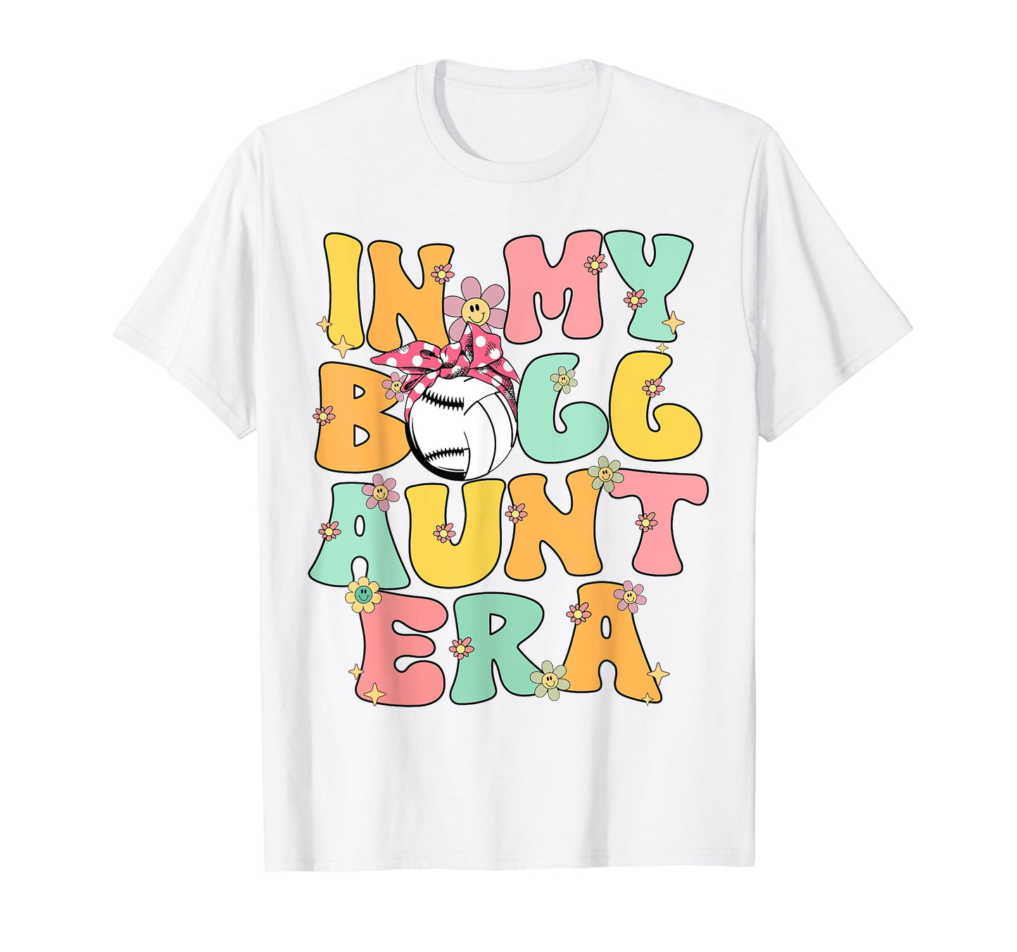 My Ball Aunt Era Groovy Baseball T-Shirt - Unique Graphic Unisex - T-Shirt, Sweatshirt, Hoodie