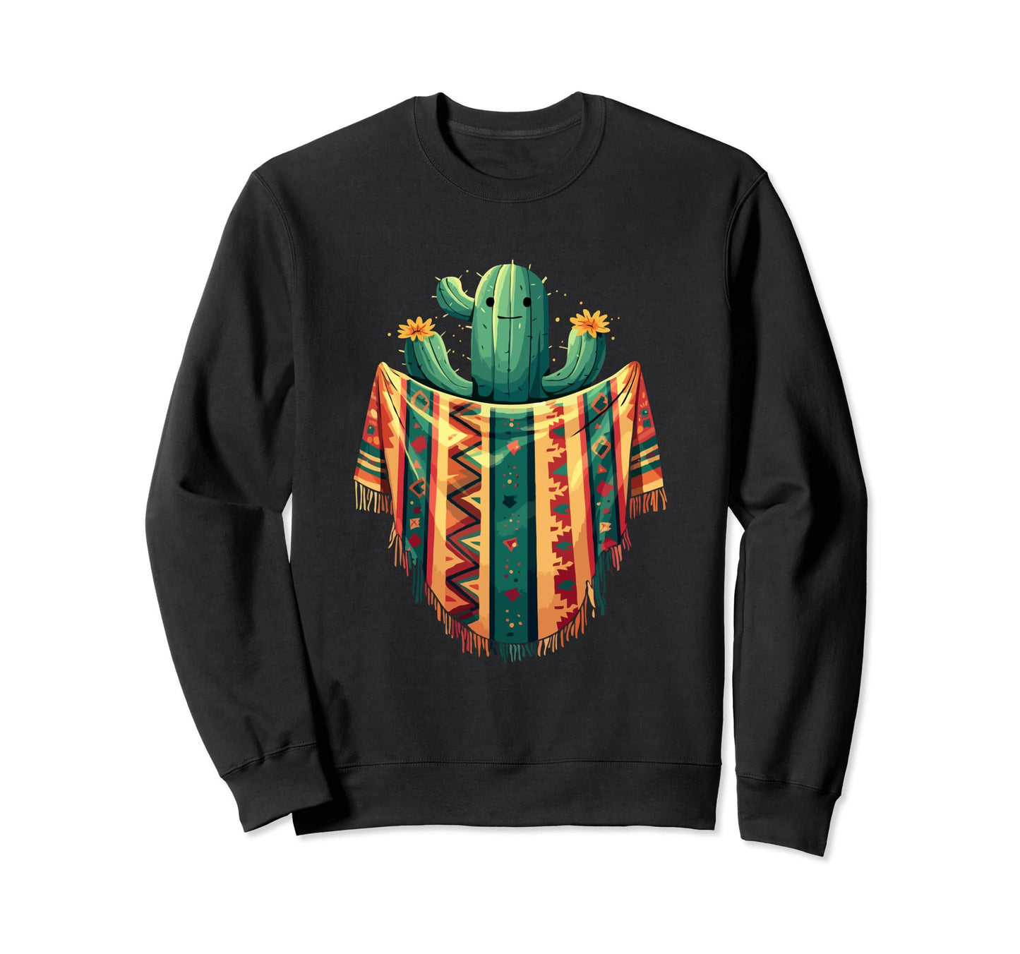 Cactus Serape Succulent Plant Cacti Sweatshirt - Trendy Graphic Unisex - T-Shirt, Sweatshirt, Hoodie