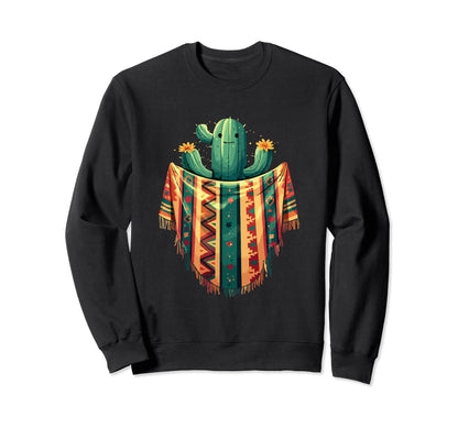 Cactus Serape Succulent Plant Cacti Sweatshirt - Trendy Graphic Unisex - T-Shirt, Sweatshirt, Hoodie