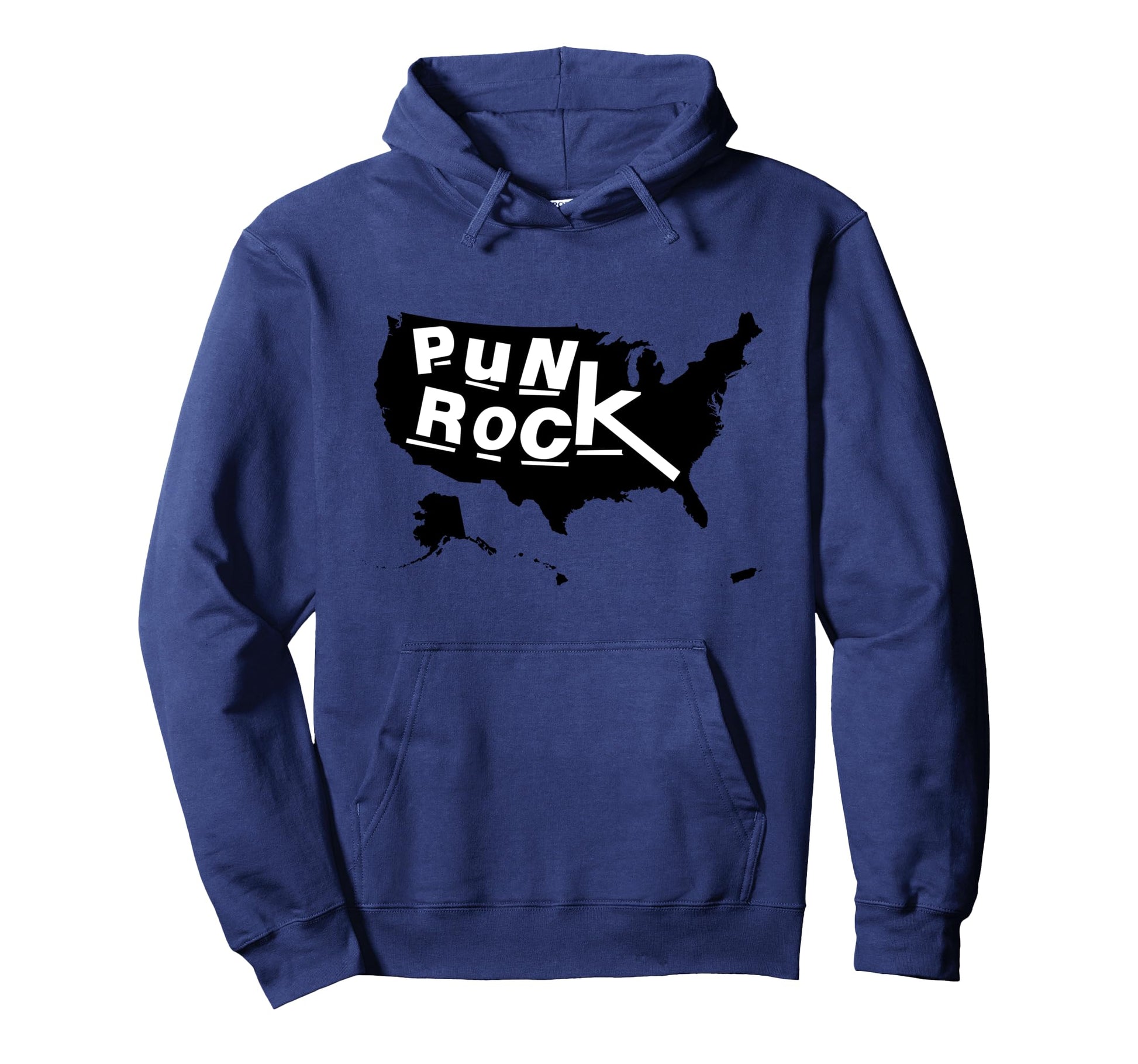 Punk Rock United States Usa Map Emo Hoodie - Aesthetic Graphic Unisex - T-Shirt, Sweatshirt, Hoodie