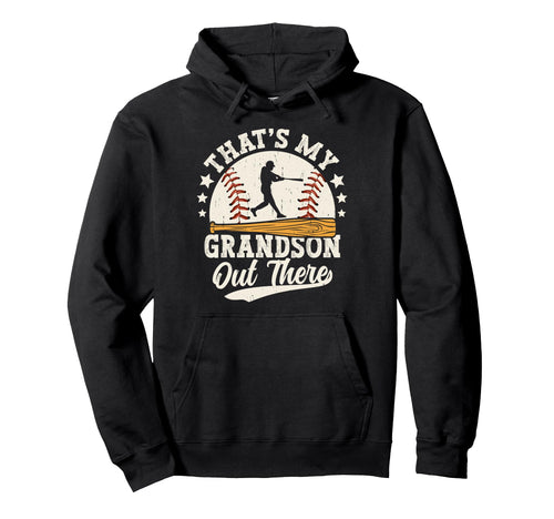 Baseball Grandma Grandpa Thats My Grandson Hoodie - Novelty Apparel Unisex - T-Shirt, Sweatshirt, Hoodie
