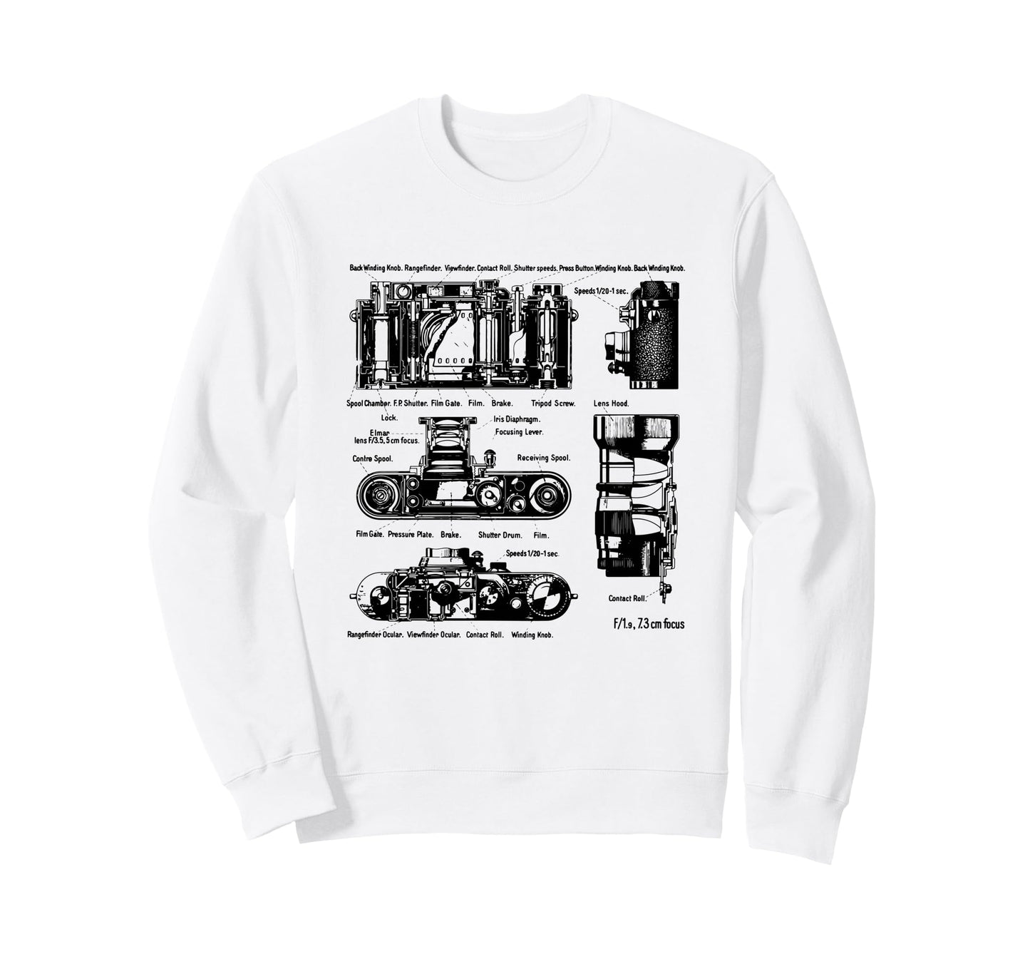 Low Aperture F1 9 Film Camera Sweatshirt - Casual Everyday Wear Men Women - T-Shirt, Sweatshirt, Hoodie