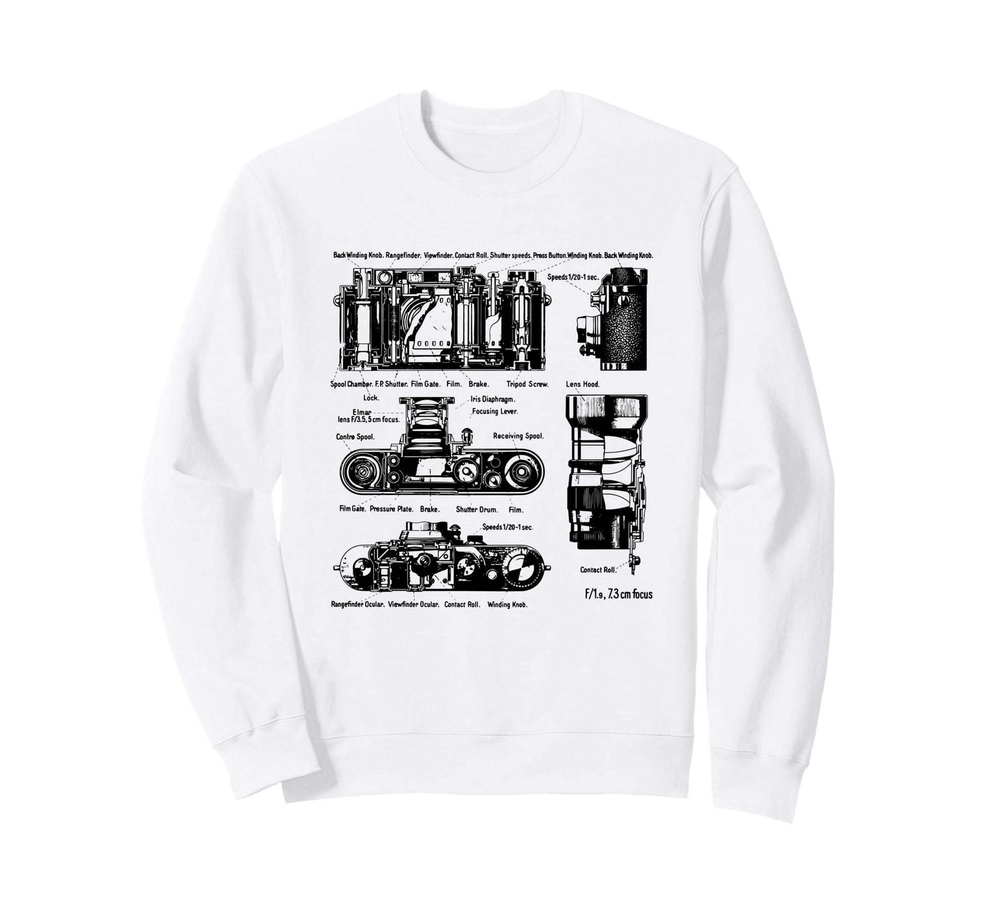 Low Aperture F1 9 Film Camera Sweatshirt - Casual Everyday Wear Men Women - T-Shirt, Sweatshirt, Hoodie