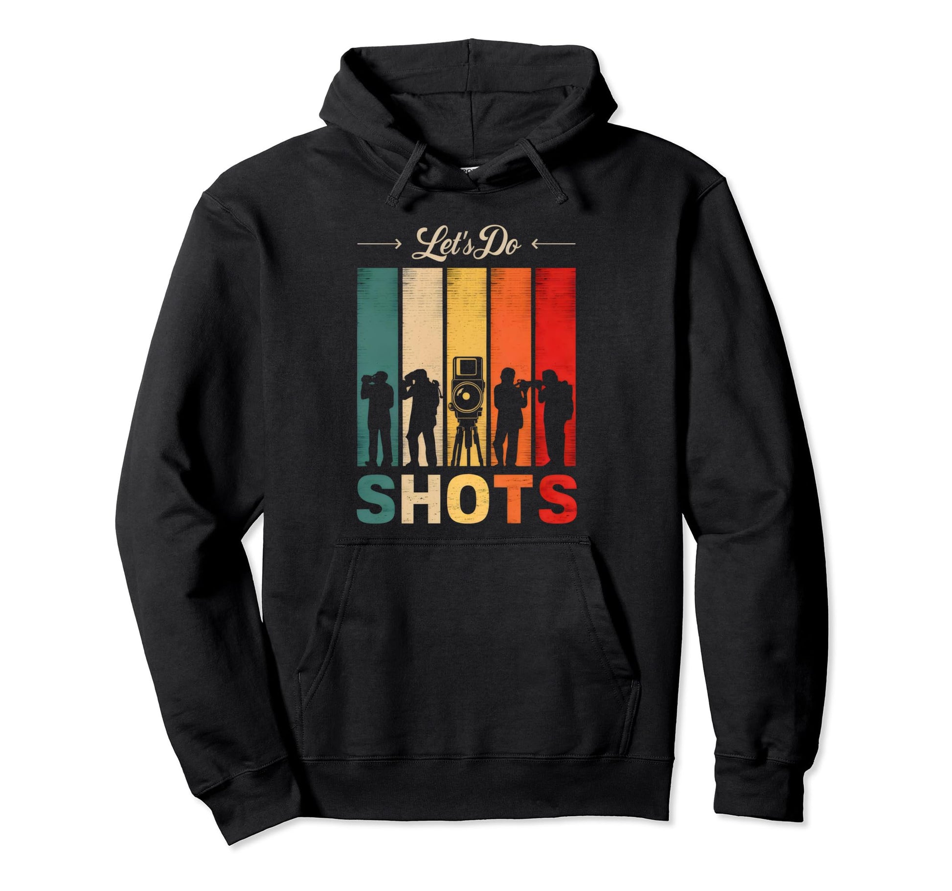 Sunset Lets Do Shots Photojournalists Camera Hoodie - Graphic Print Unisex - T-Shirt, Sweatshirt, Hoodie
