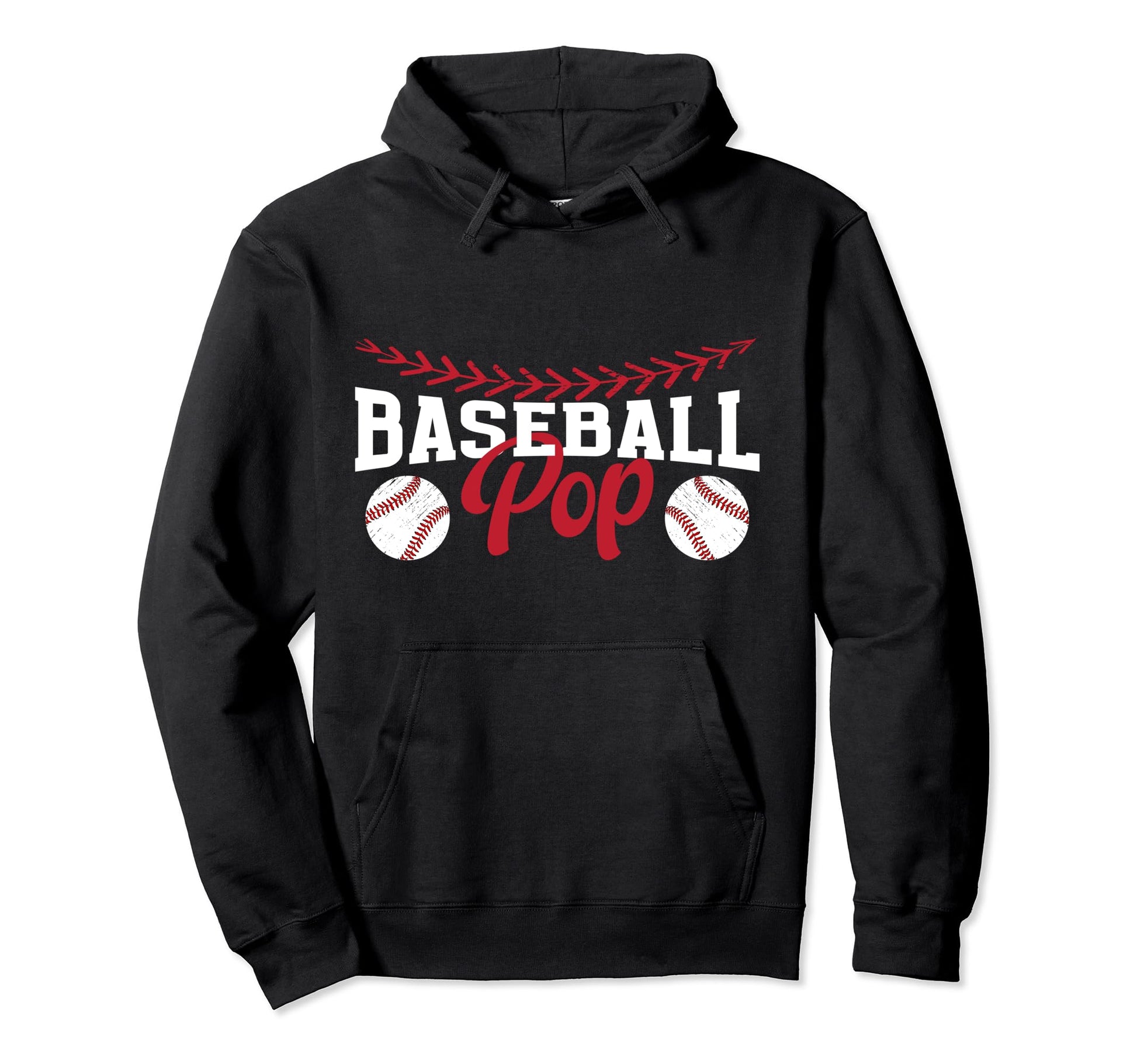 Proud Baseball Pop Grandpa Pop Hoodie - Minimalist Print for Adults - T-Shirt, Sweatshirt, Hoodie