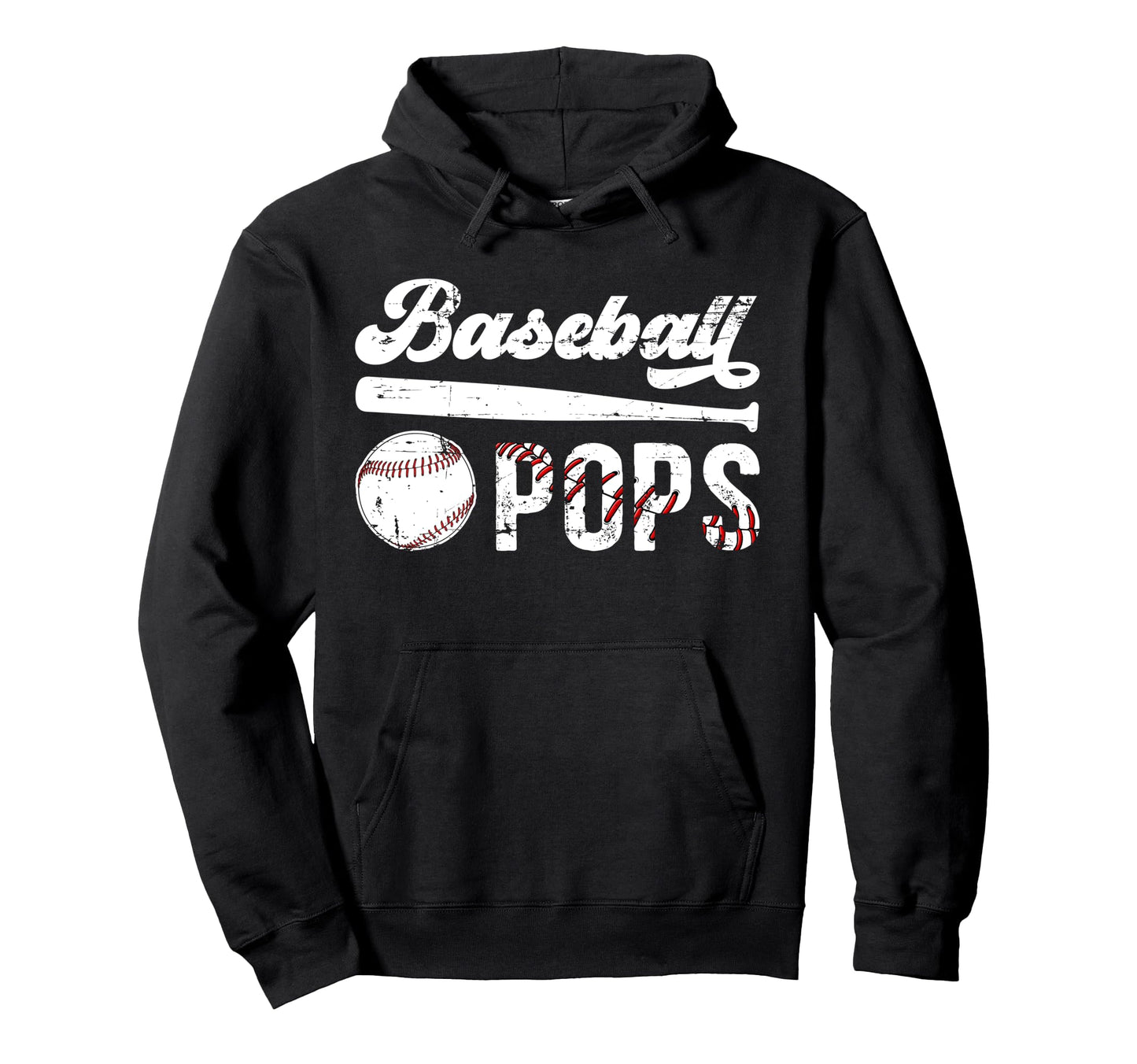 Baseball Pops Grandpa Pops Baseball Hoodie - Custom Art Print for Adults - T-Shirt, Sweatshirt, Hoodie