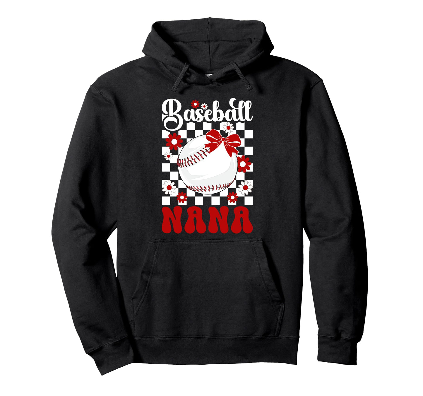 Baseball Nana Groovy Nana Baseball Hoodie - Streetwear Style for Adults - T-Shirt, Sweatshirt, Hoodie