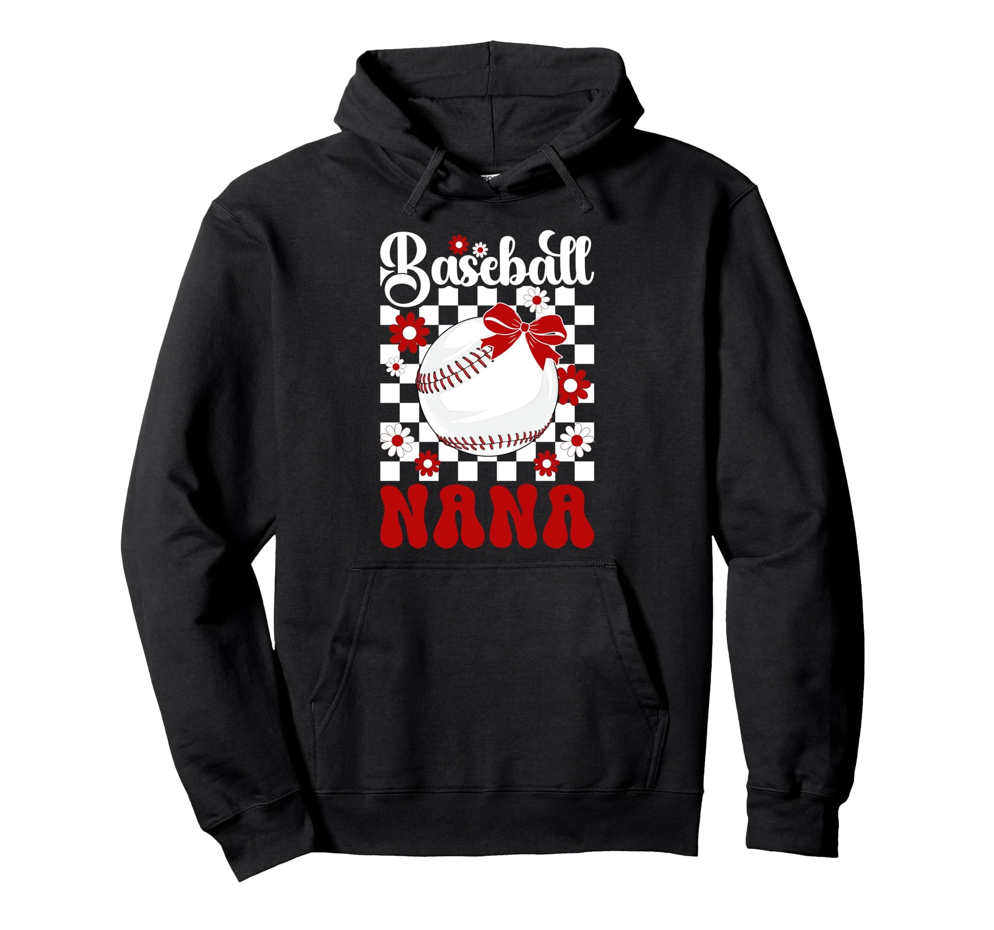 Baseball Nana Groovy Nana Baseball Hoodie - Streetwear Style for Adults - T-Shirt, Sweatshirt, Hoodie