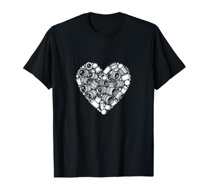 Camera Lens Heart Dslr Photographer T-Shirt - Trendy Graphic for Adults - T-Shirt, Sweatshirt, Hoodie