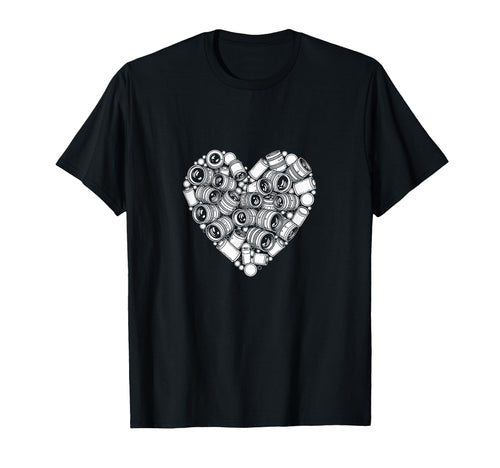 Camera Lens Heart Dslr Photographer T-Shirt - Trendy Graphic for Adults - T-Shirt, Sweatshirt, Hoodie