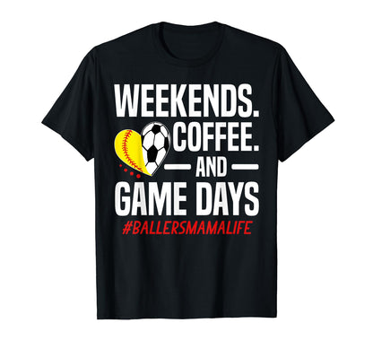 Softball Soccer Mom Game Day Proud Ball T-Shirt - Unique Graphic Unisex - T-Shirt, Sweatshirt, Hoodie