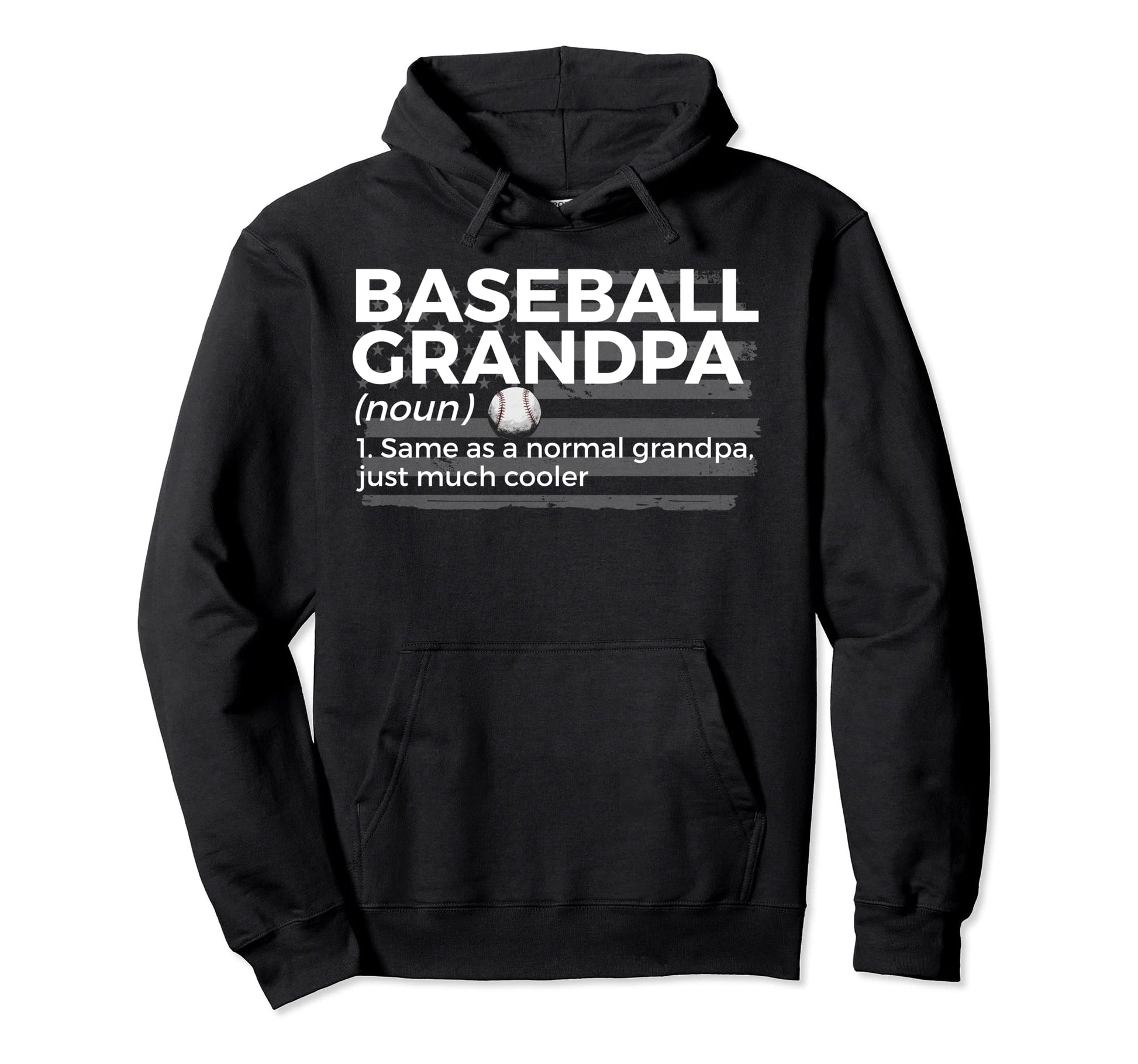 Baseball Grandpa Definition Patriotic Hoodie - Custom Art Print Men Women - T-Shirt, Sweatshirt, Hoodie