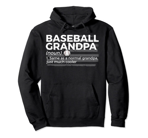 Baseball Grandpa Definition Patriotic Hoodie - Custom Art Print Men Women - T-Shirt, Sweatshirt, Hoodie