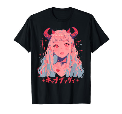 Goth Grunge Demon Anime Waifu Horror Alt T-Shirt - Novelty Apparel Unisex - T-Shirt, Sweatshirt, Hoodie
