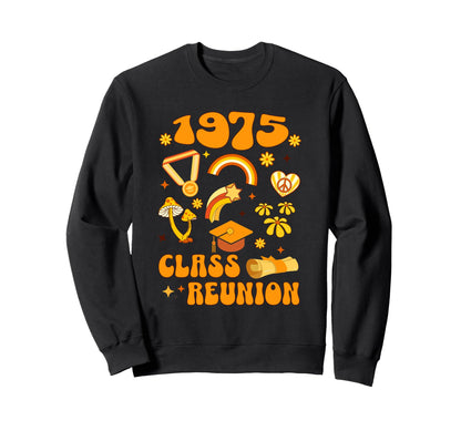 1975 Class Reunion 70S Rainbow Sweatshirt - Custom Art Print Men Women - T-Shirt, Sweatshirt, Hoodie