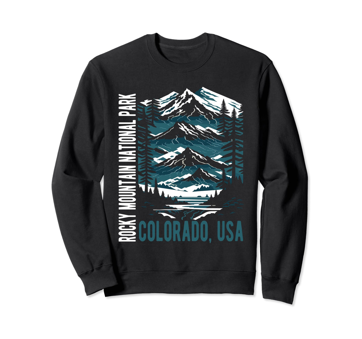 Rocky Mountain National Park Scenic Sweatshirt - Custom Art Print Unisex - T-Shirt, Sweatshirt, Hoodie