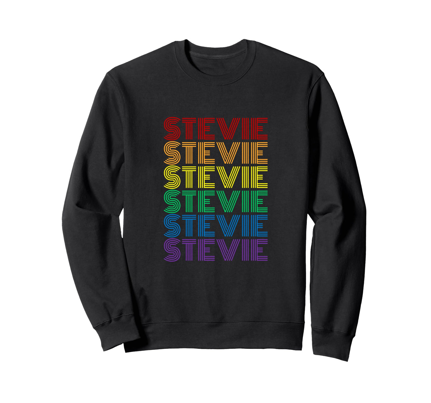 Stevie Rainbow Name Sweatshirt - Graphic Print Men Women - T-Shirt, Sweatshirt, Hoodie