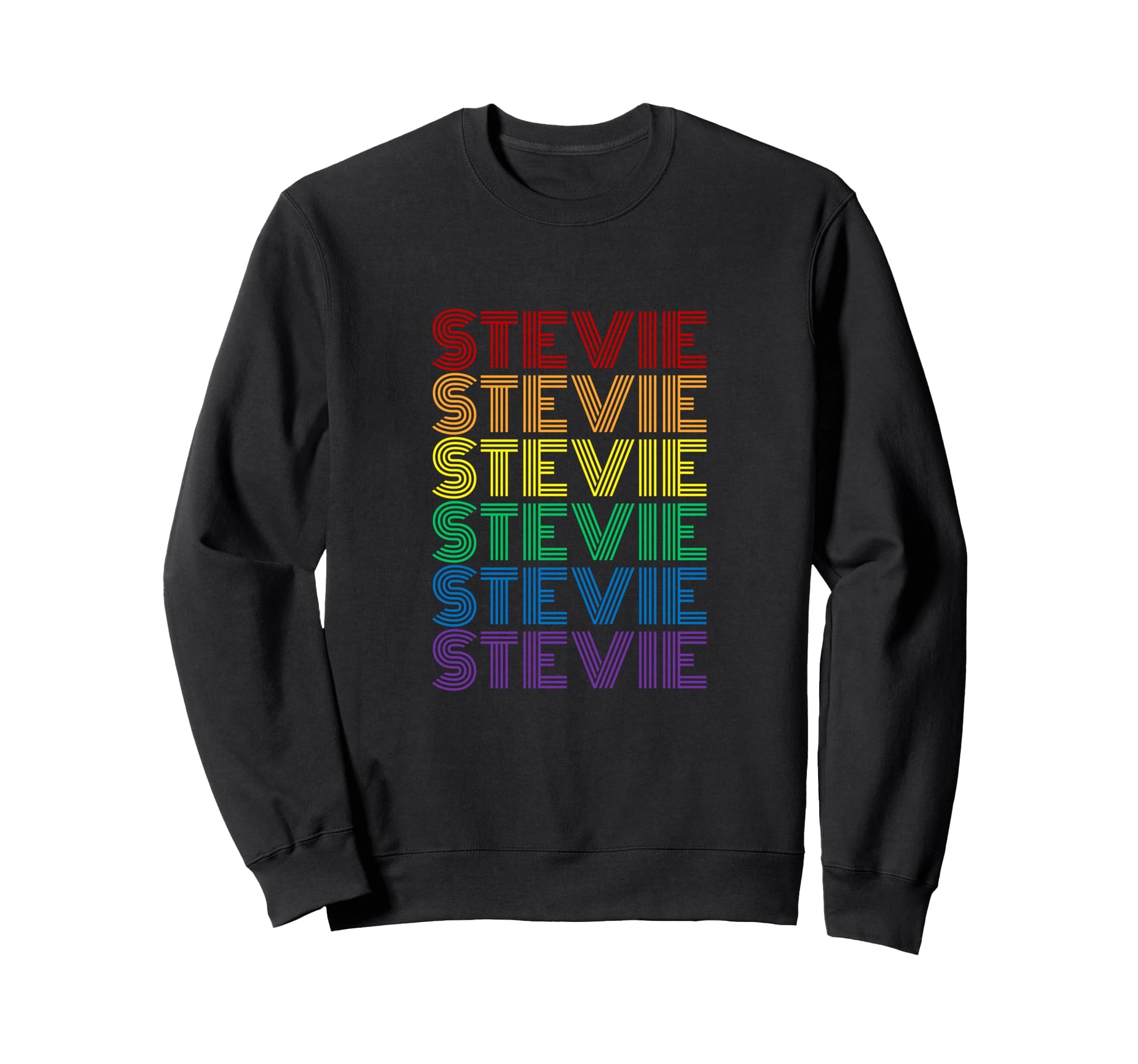 Stevie Rainbow Name Sweatshirt - Graphic Print Men Women - T-Shirt, Sweatshirt, Hoodie