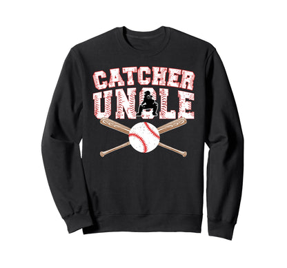 Baseball Catcher Uncle Baseball Sweatshirt - Trendy Graphic Men Women - T-Shirt, Sweatshirt, Hoodie