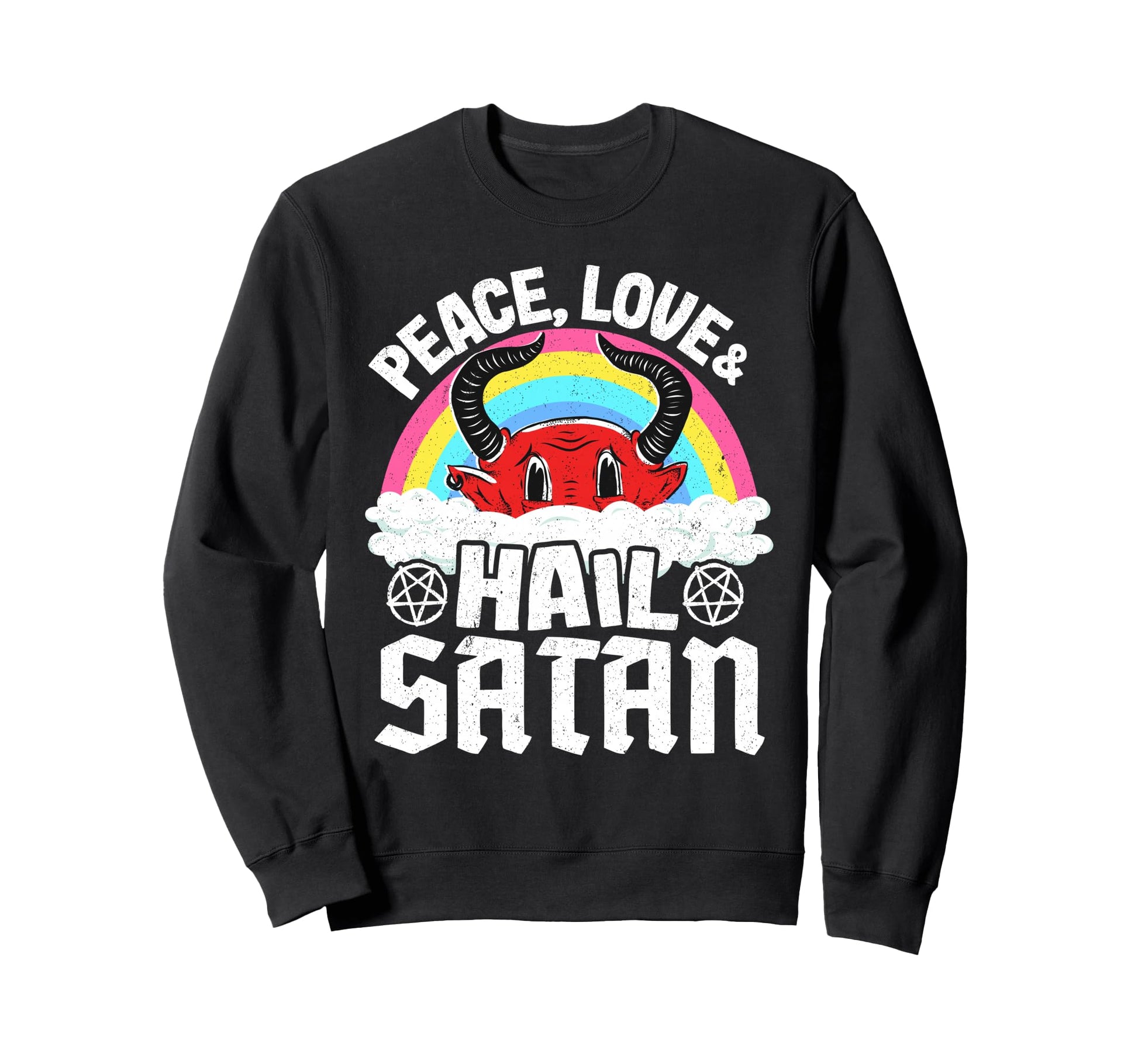 Punk Band Death Metal Rainbow Peace Sweatshirt - Graphic Print Men Women - T-Shirt, Sweatshirt, Hoodie