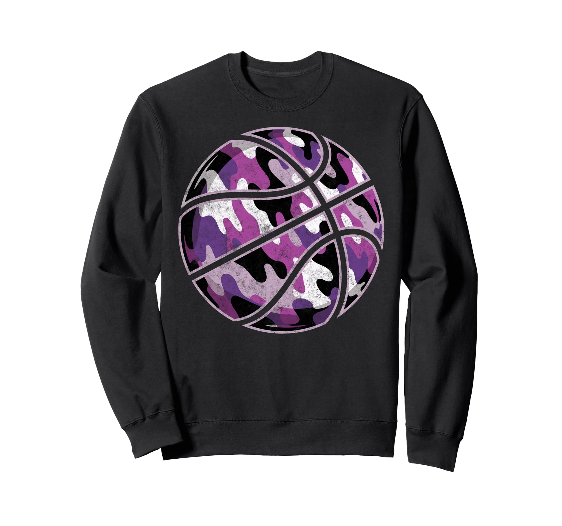 Camouflage Basketball Ball Sweatshirt - Minimalist Print Men Women - T-Shirt, Sweatshirt, Hoodie
