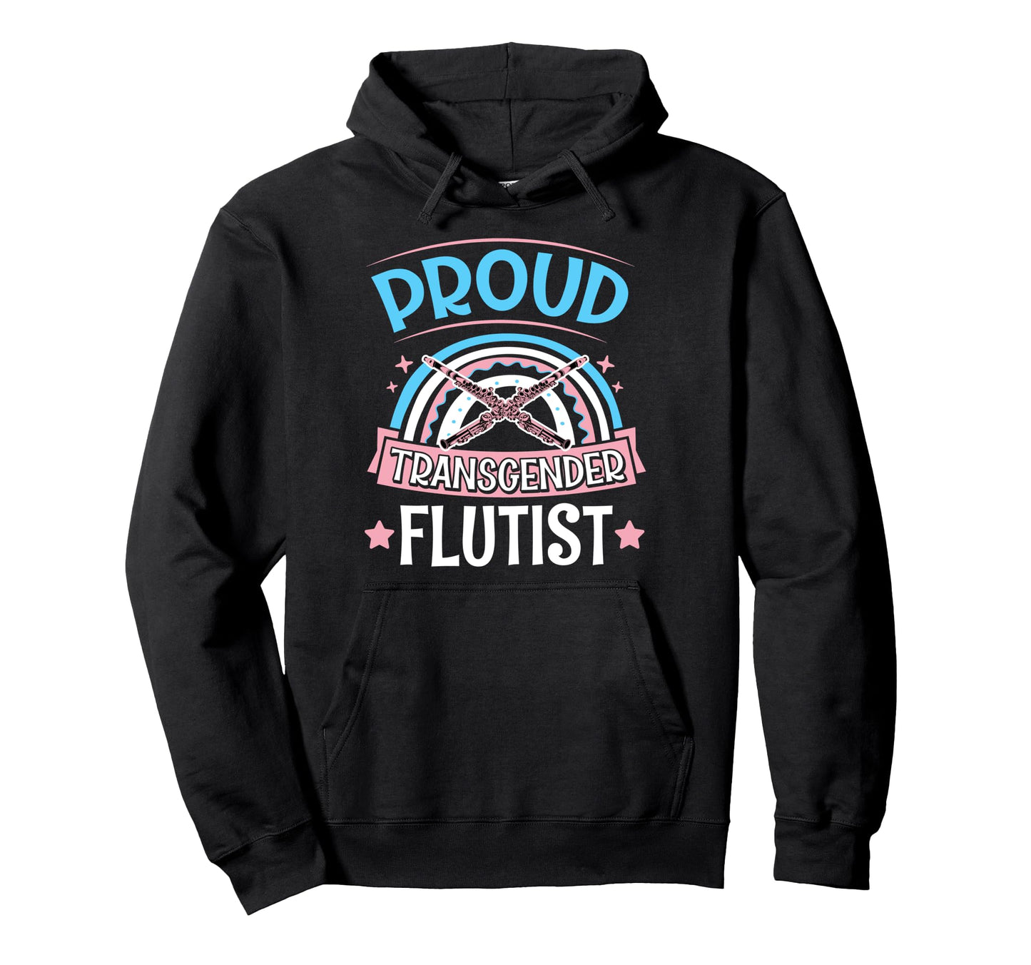 Proud Transgender Flutist Trans Pride Flag Hoodie - Unique Graphic Unisex - T-Shirt, Sweatshirt, Hoodie
