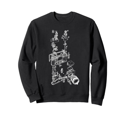 Film Camera Diagram Photography Sweatshirt - Streetwear Style for Adults - T-Shirt, Sweatshirt, Hoodie
