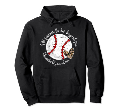His Biggest Fan Baseball Grandma Hoodie - Streetwear Style for Adults - T-Shirt, Sweatshirt, Hoodie