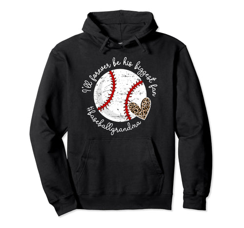 His Biggest Fan Baseball Grandma Hoodie - Streetwear Style for Adults - T-Shirt, Sweatshirt, Hoodie