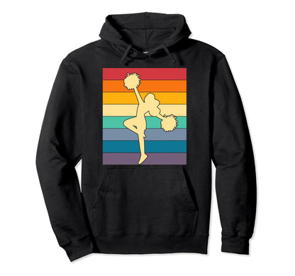 Cheerleader Pose Rainbow Cheer Team Hoodie - Aesthetic Graphic Unisex - T-Shirt, Sweatshirt, Hoodie